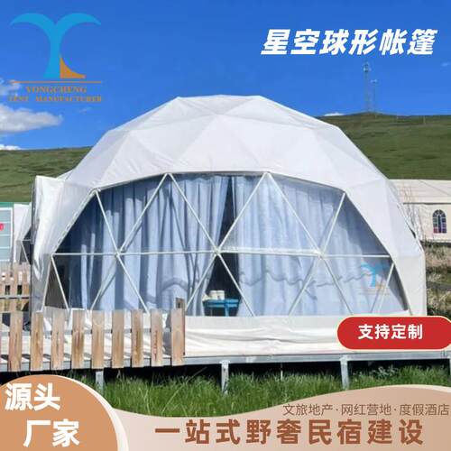 原厂家直供户外网红民宿营地泡泡屋双层豪华球形星空帐篷