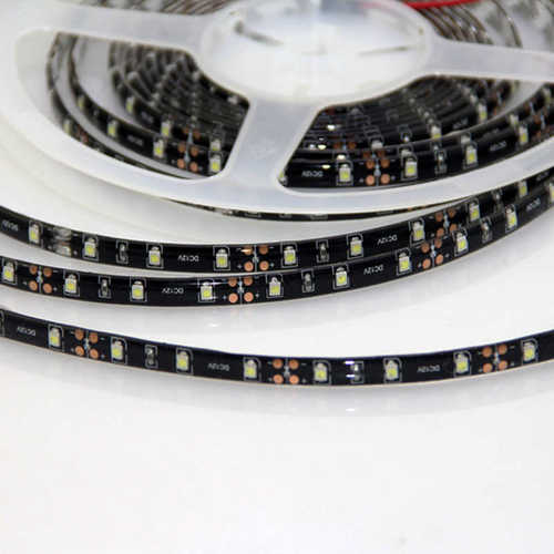 12V灯带led3528贴片黑色底板地摊软灯条滴胶5米300灯柜台灯箱装饰