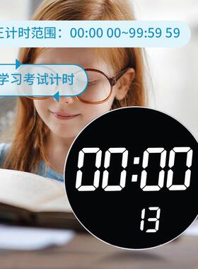 ED1简约挂钟遥控设置2寸圆YC-9107形电子闹钟静音数字度时钟万年