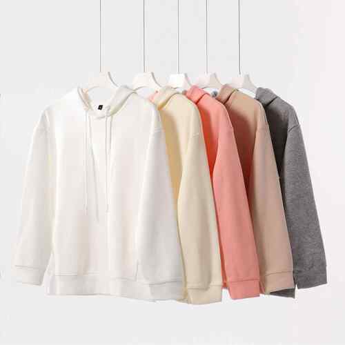 Shoulder down hooded sweatshirt for men, long sleeved for
