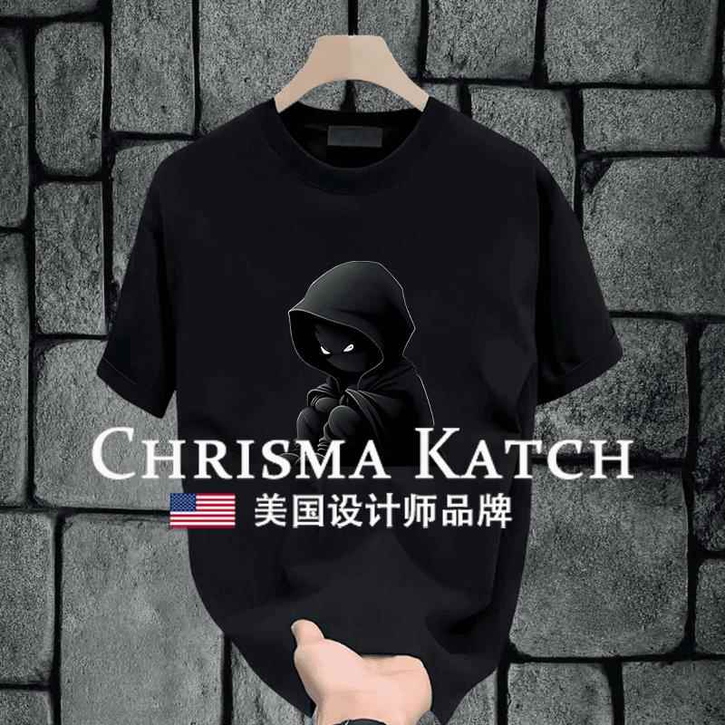 出口美国⭐Chrisma Katch~夏季新款重磅纯棉休闲透气短袖t恤美式
