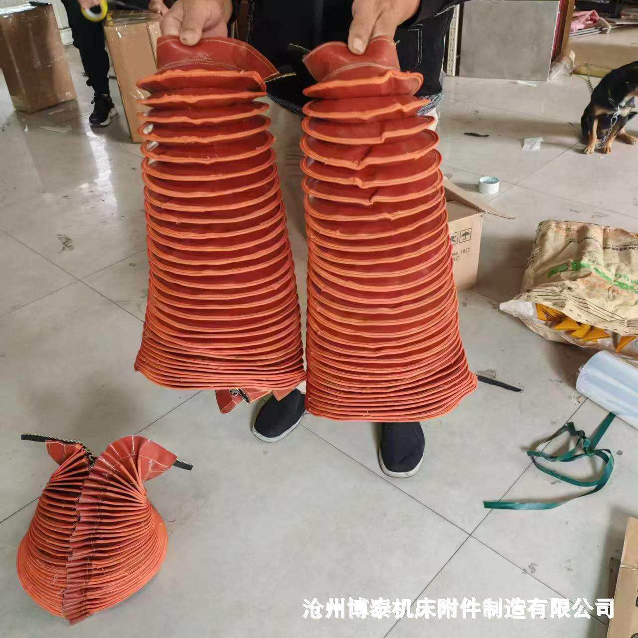 缝制锥形防护罩丝杠防护罩拉链式圆形伸缩防护套液压油缸保护套