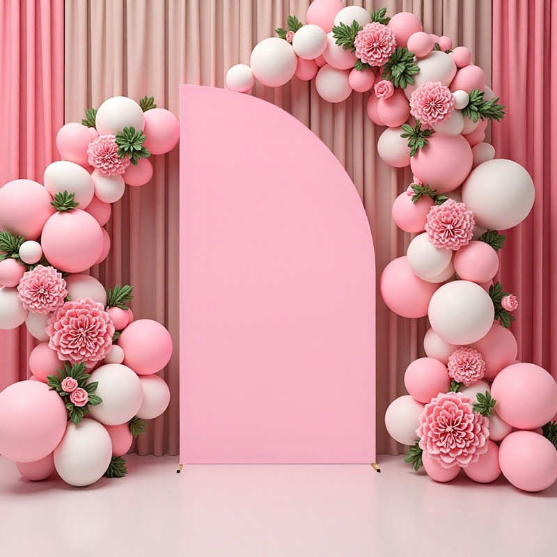 纯色氨纶弹力布罩D形加厚拱形罩套半月形拱门布套婚庆装饰