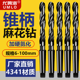 43料氮化高速钢锥柄钻头锥钻莫氏圆锥钻锥柄麻花钻头6-100加硬