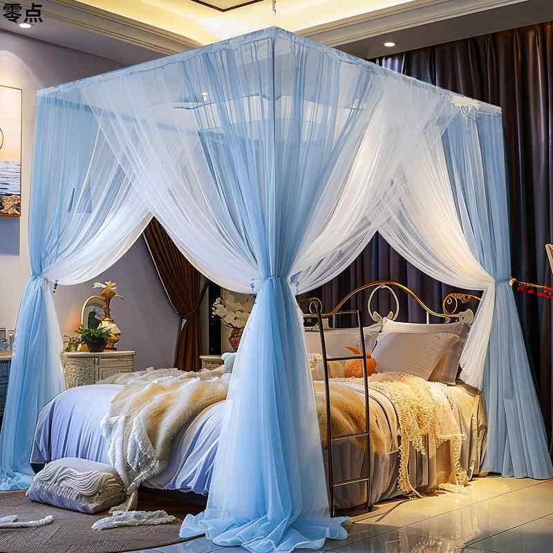 地蚊帐开门免安装三2厂家直供0公25新款家用卧室主风双层加密加厚