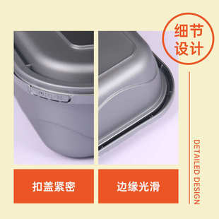 防盗扣餐盒批发一次性方形外卖打包盒饭盒带锁美式方盒饭盒餐具