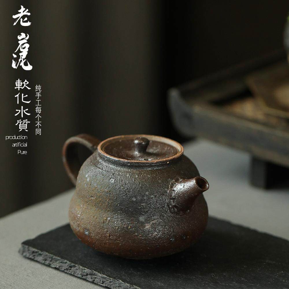 日式手工粗陶茶具套装家用禅意功夫泡茶壶简约复古公道杯小品茗杯