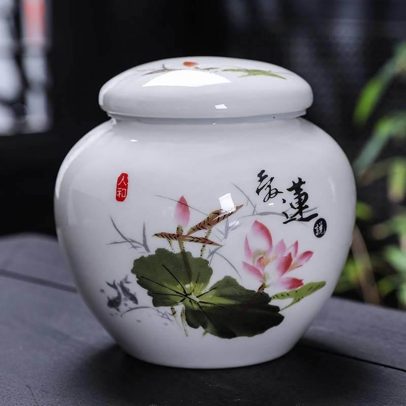 蜂蜜罐液体密封罐陶瓷蜂蜜瓶药粉中药膏方罐糖罐奶粉茶叶储存物罐