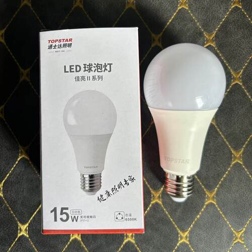 通士达LED球泡灯 15瓦白光6500K家用E27螺口节能灯泡
