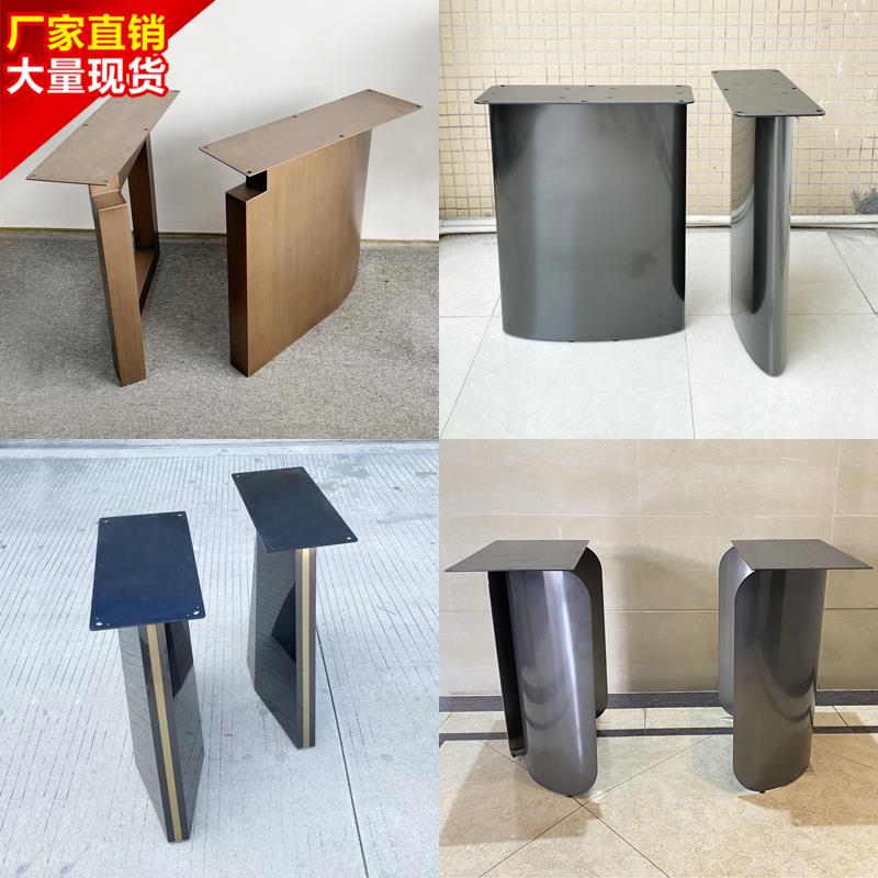 不锈钢餐台脚书桌脚方桌子腿金属支架岩板家用岛台餐桌腿架子定制