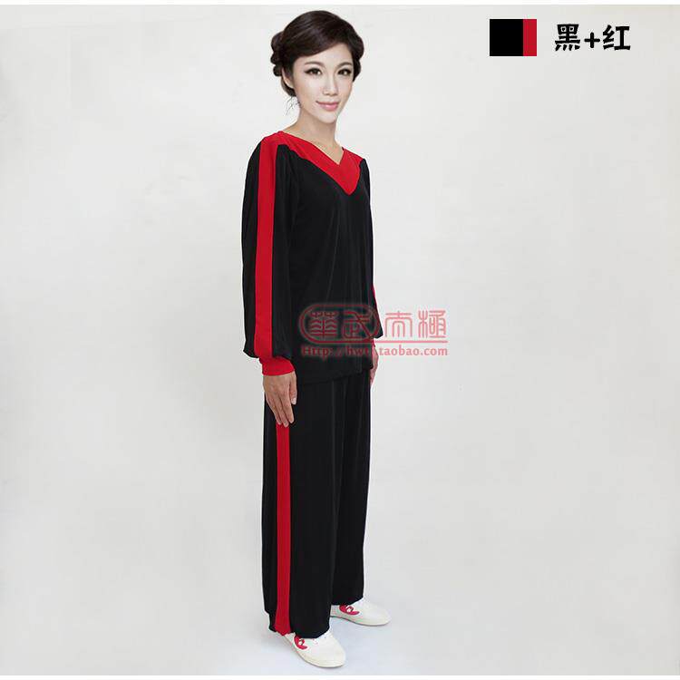 高档太极服木兰服练女春夏秋弹力冰丝套服中老年男季木兰功拳舞蹈