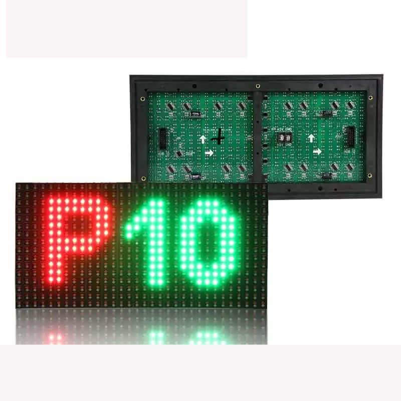 P10插灯户外红绿双色单元板 户外双基色LED显示屏广告屏电子屏