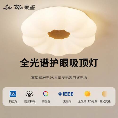 现代简约房间主卧灯奶油风温馨书房灯儿童房led灯具 厂家