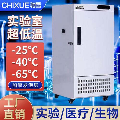 驰雪超低温冰柜零下25-40-60度立式实验室速冻柜水产海鲜海胆冰箱