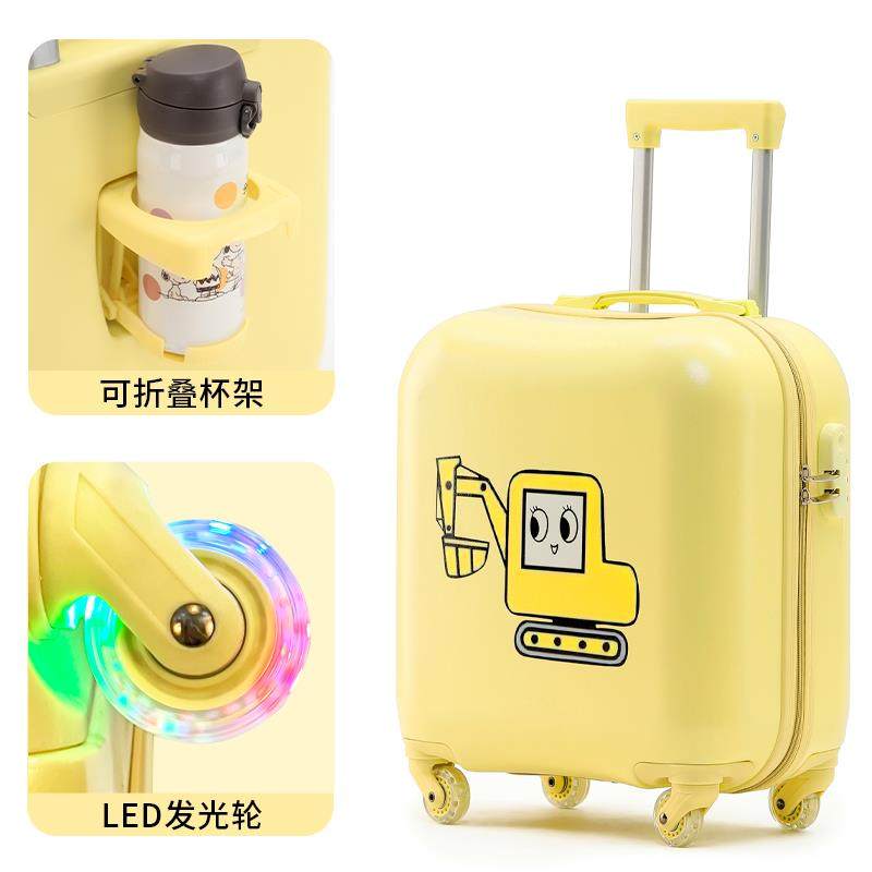 高档儿行童可C坐骑20寸童小行李箱女短途旅登机箱P材质高质量拉杆