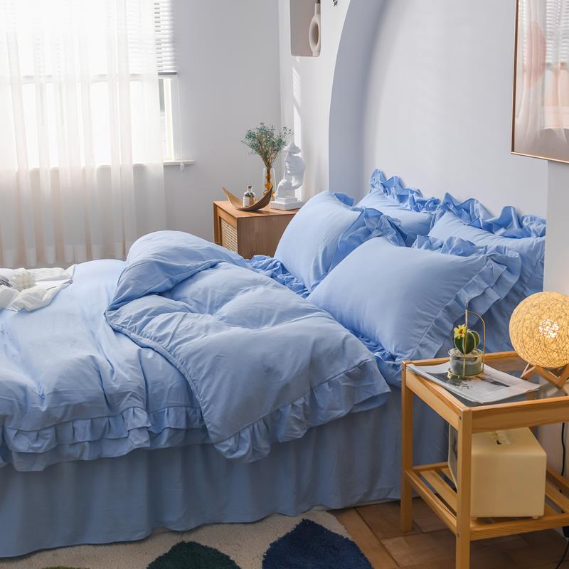 正品网红少女心四件套全棉纯棉裙韩版套公主风单双人床加厚被床床