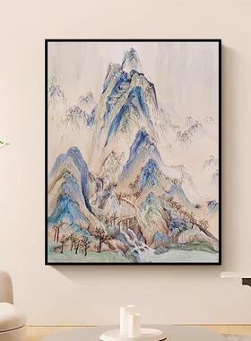 新中式BES千里江山挂画抽象出客山水风景厅酒店样好板间寓意装饰