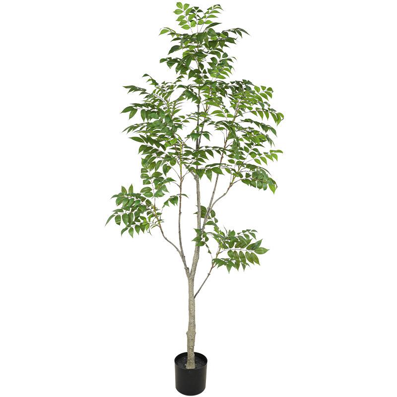 仿真绿植漆木树椿树马醉木南天竹室内客厅装饰摆件落地高端盆栽