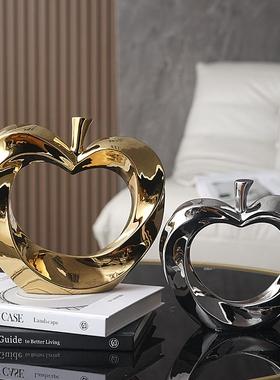 2025年新款客厅摆件轻奢高档苹果玄关摆件工艺品样板房客厅酒柜家