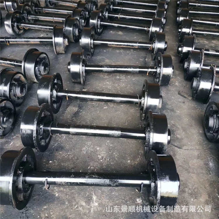 矿用铸钢矿车轮对 各种型号翻斗式轨道轮 闭式防尘实心空心矿车轮