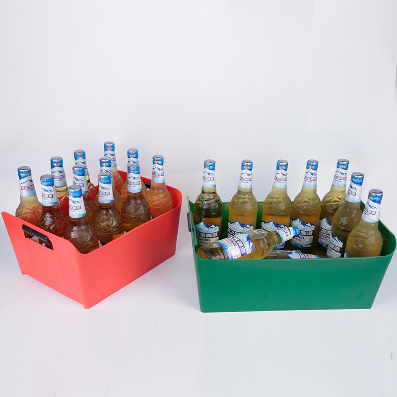 厚实塑料冰桶啤FJ-068酒体框啤篮啤酒方形啤酒桶连V筐形啤酒桶印