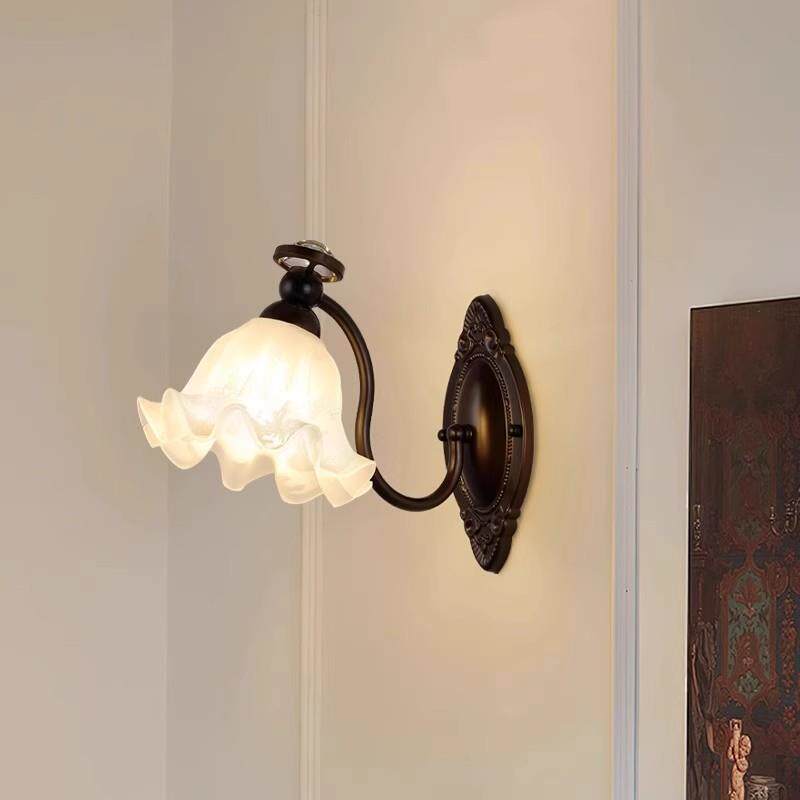 美式复古壁灯法式中古卧室高级氛围感床头背景墙灯浪漫走廊过道灯
