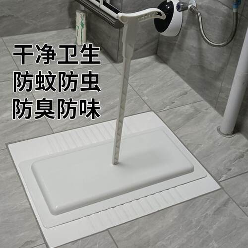 蹲厕盖板卫生间便盆防臭防堵器厕所蹲坑洗澡