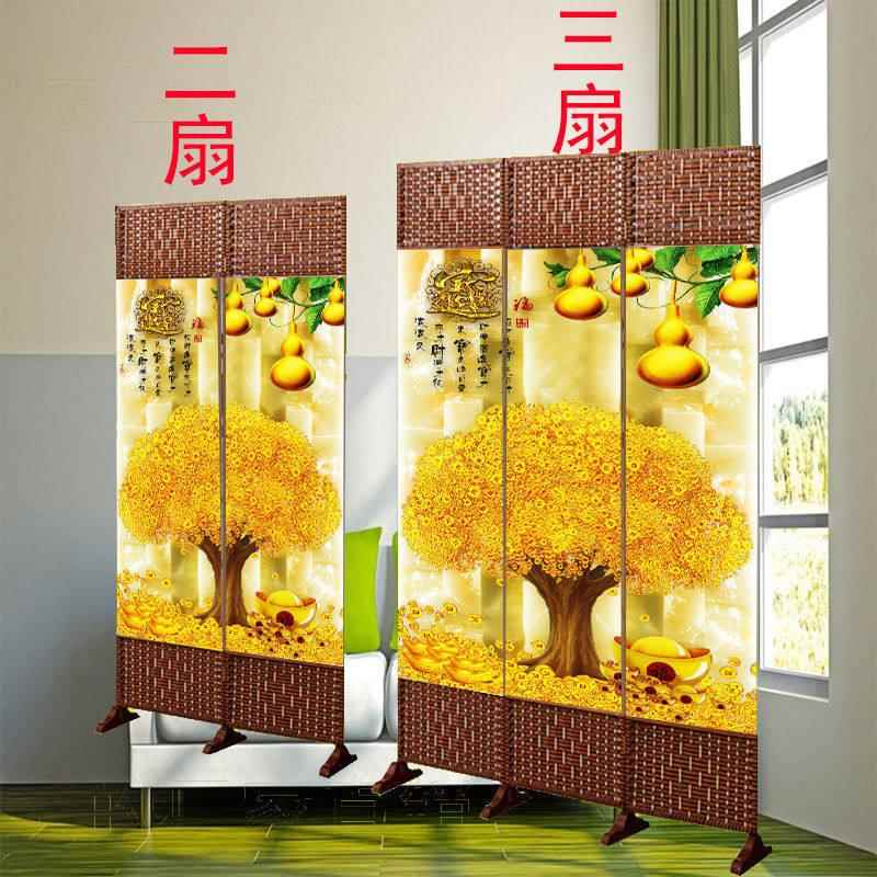 可折叠移动屏风适用于客厅卧室 尺寸客制化新中式风格屏风 松木结