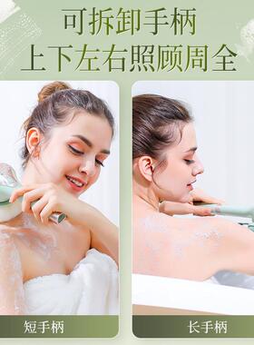 长柄硅胶沐浴刷 擦背不求人搓澡刷 多功能搓背电动洗澡刷