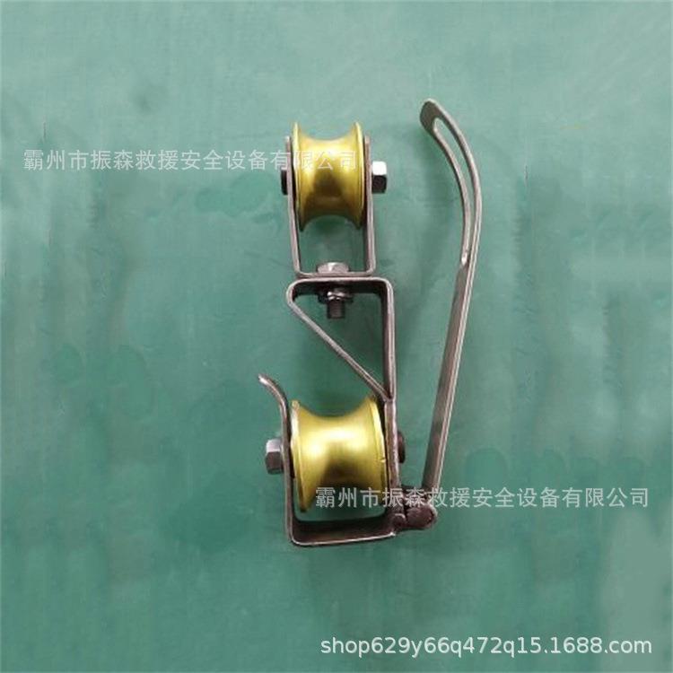 ZF011033 0.5T钢制跟头滑车除静电上下双轮滑子翻转放线滑车