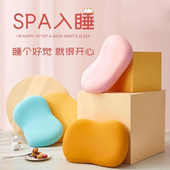 记忆枕单人护颈椎助睡眠躺生物岛绵枕头棉豆猫基肚皮枕豆本猫肚枕