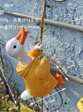 兔子摆件户外花园装饰庭院造景布置阳台动物创意攀爬壁挂吊件挂件
