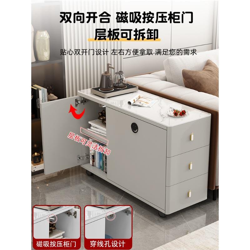 沙发shc边柜侧家边柜岩小板轻奢边几客厅用现角几简约代茶几移动