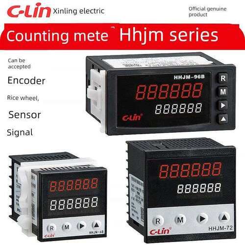 新陵反向计数器hjm-48/72/ 96b六位置双排显示2路继电器输出