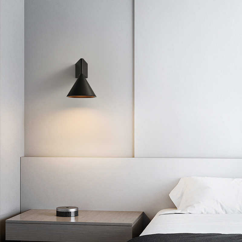 高级简约过道简灯壁灯卧室几何极床头设计师圆锥新款意墙感背景式