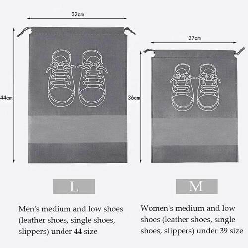 10/5pcs Shoes Storage Organizer Bags10/5件鞋收纳收纳袋不织布
