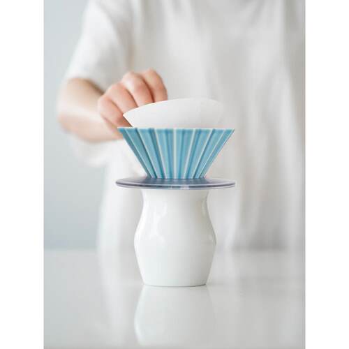 ORIGAMI折纸滤杯S号日本手冲咖啡陶瓷01号树脂滤杯金属底拖品鉴杯