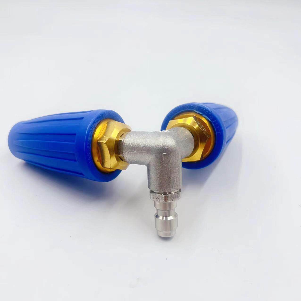 高压水枪旋转喷头铝合金搭配三通不锈钢水管接头TIP1/4 4000PSI