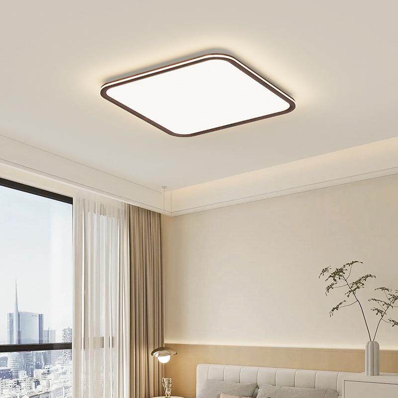 胡桃木纹钢琴键客厅吸顶灯现代简约大气全光谱护眼主灯个性造型灯