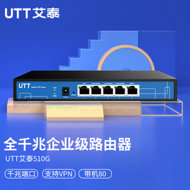 UTT艾泰510G多WAN口智能QOS上网行为管理PPPoE认证无线AP管理AC控制器家用商用企业级千兆路由器