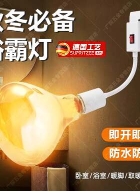 德国浴霸灯暖壁挂式取暖器洗澡间卫生间浴室用挂壁式免打孔暖灯泡