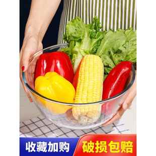 德国和面盆家用厨房洗菜盆子大号打蛋烘焙揉面玻璃碗耐高温微波炉