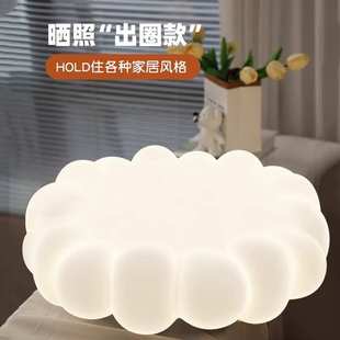 奶油灯现代风简约房间灯护眼浪漫云朵吸顶灯卧室温馨泡泡卧儿童主