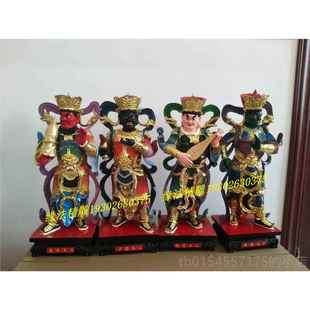 正品四天王佛像 天王四殿大大刚护法树脂玻璃钢生漆脱金胎木雕铜