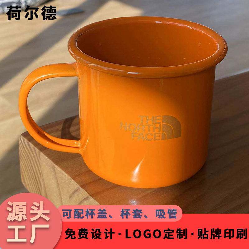 搪瓷杯外贸出口野营户外搪瓷水杯复古珐琅马克杯厂家直供搪瓷杯