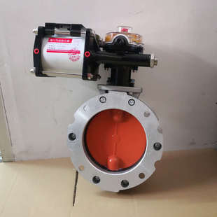 气动粉尘蝶阀气动通风蝶阀粉尘蝶阀法兰dn100蝶阀配件粉体蝶阀