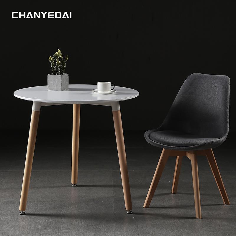 简约现代餐桌圆形餐厅家具时尚咖啡厅桌椅组合伊姆斯餐桌