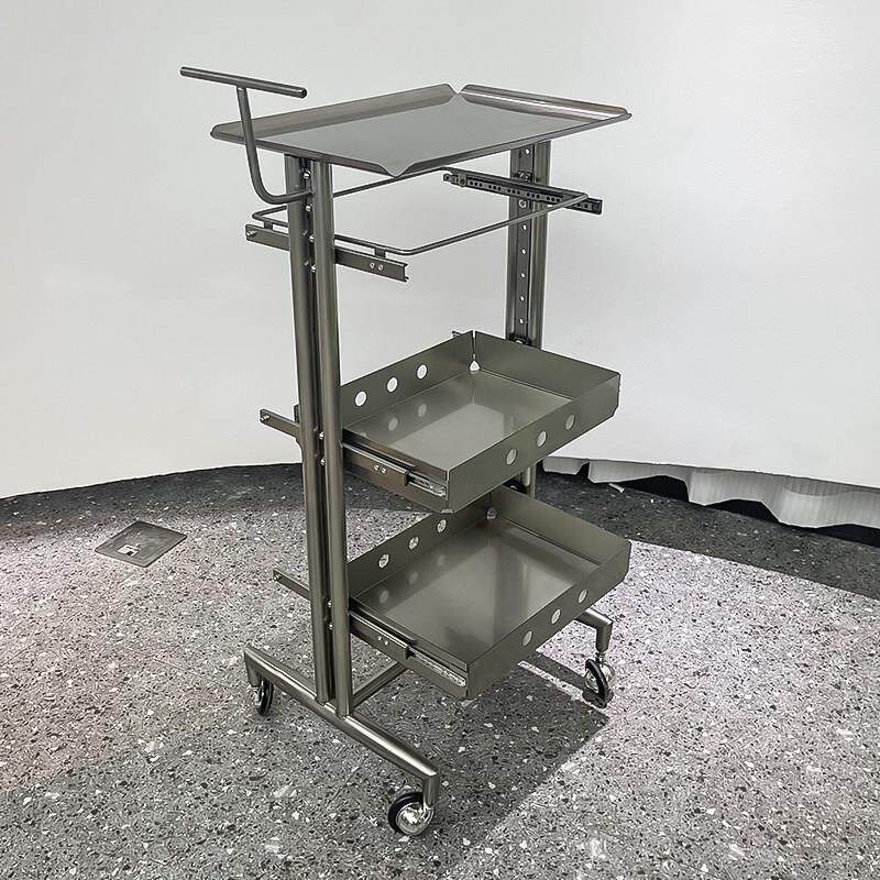 高端理发店推车发型师美发美容烫染工具车发廊专用工具推车杠车柜