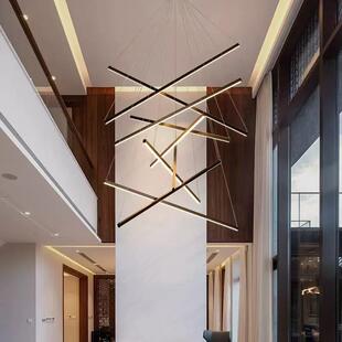 楼梯转吊灯复楼别墅式 现代简约F公寓旋LOT长吊灯客厅楼梯间长108