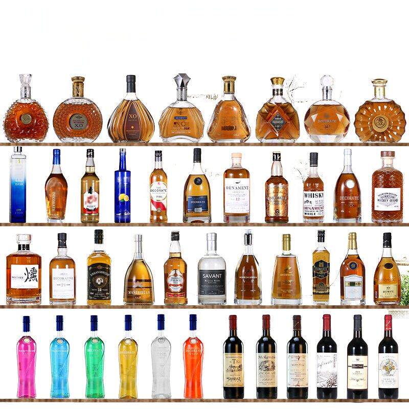 酒柜摆件展示欧式创意家居装饰酒道具样板间客厅桌面仿真洋酒瓶子